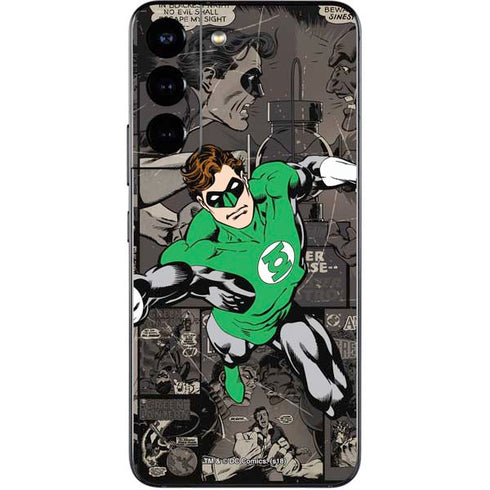 DC Comics Green Lantern Vintage Action Pose Pattern Galaxy S22 Skin